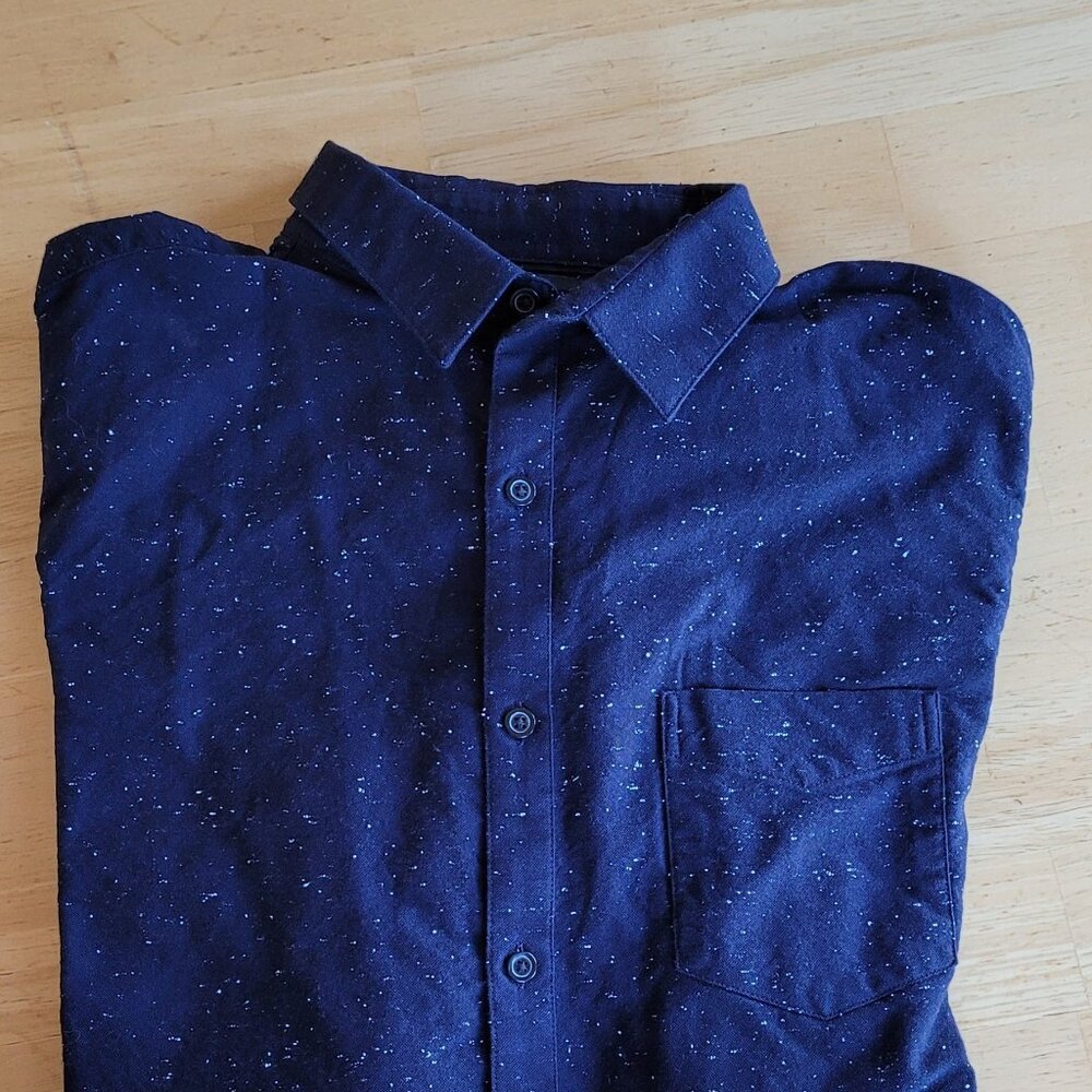 Men's "Marc Anthony" Navy Blue Long Sleeve Shirt (236)